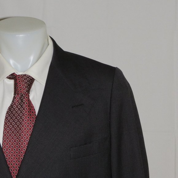 Ralph Lauren Purple Label Gray Birdseye 6x2 VTG Double Breasted Sport Coat 44R - Picture 1 of 11